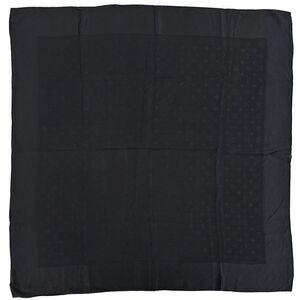 Louis Vuitton Scarf Women's Men's Brand Monogram Monaco 90 Noir Black Simple